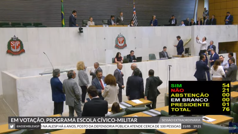 Escolas cívico-militares: projeto foi aprovado nesta terça-feira, 21, na Assembleia Legislativa de São Paulo (SP)