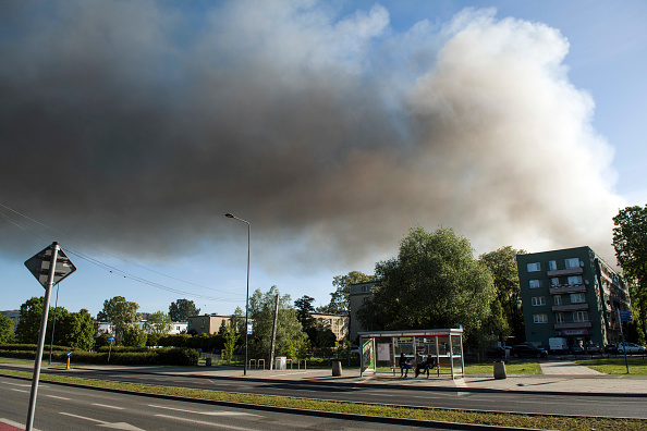 Incêndio no shopping de Varsóvia, na Polônia. 12/05/2024