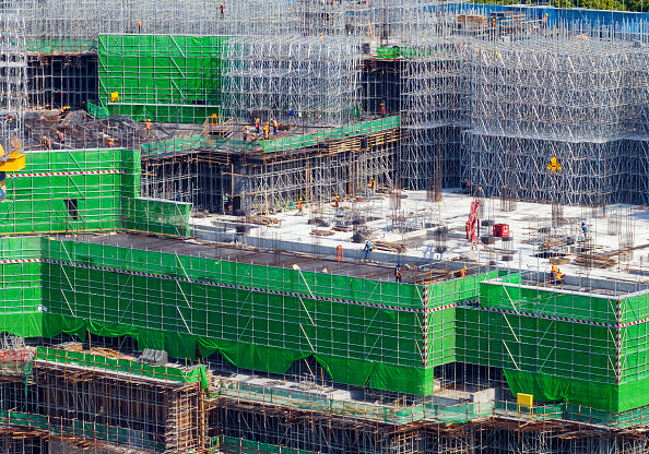 Construção de imóvel residencial parada em Huai'an, China. 17/05/2024