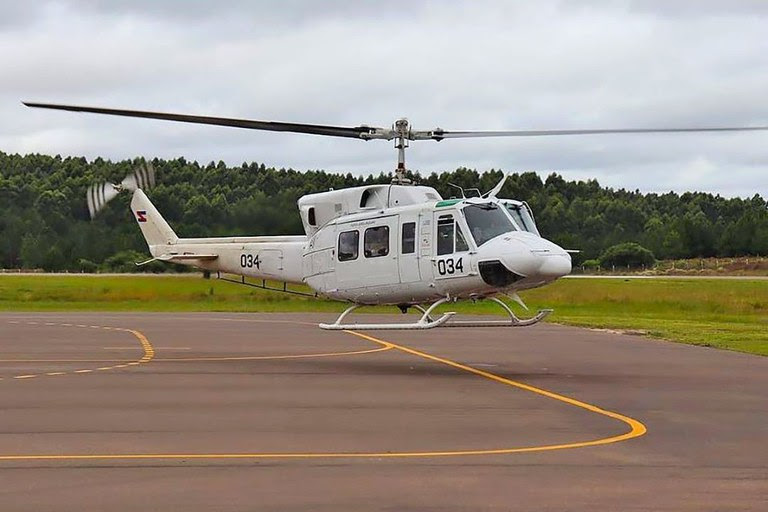 Helicóptero cedido pelas Forças Armadas Uruguaias: alvo de fake news
