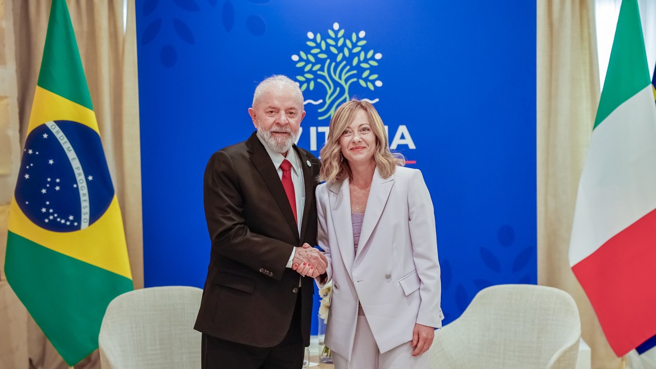 Lula se reúne com a primeira-ministra da Itália, Giorgia Meloni