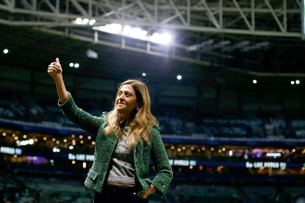 Leila Pereira: a presidente do Palmeiras se tornou alvo de Textor