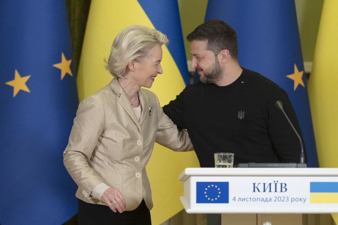 Ukrainian President Zelenskiy Meets European Commission President Ursula Von Der Leyen