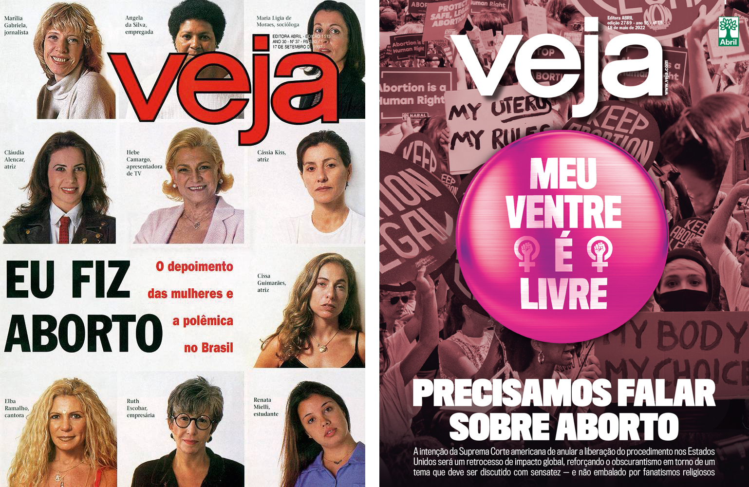 JORNALISMO&ensp;- Capas de VEJA: a de 1997, que viralizou nas redes sociais, e uma de 2022: aten&ccedil;&atilde;o permanente