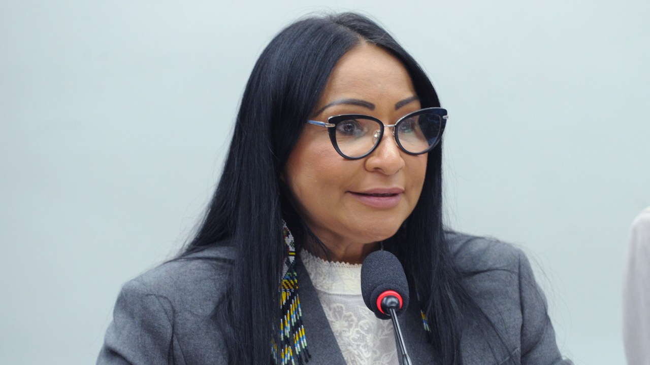 A deputada bolsonarista cassada Silvia Waiãpi (PL - AP)