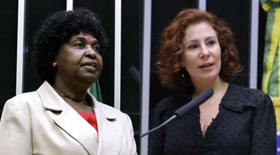 As deputadas federais Benedita da SIva (esq.) e Carla Zambelli (dir.)