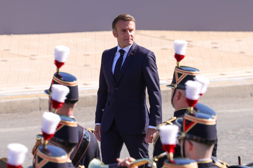 O presidente da França, Emmanuel Macron, no Dia da Bastilha