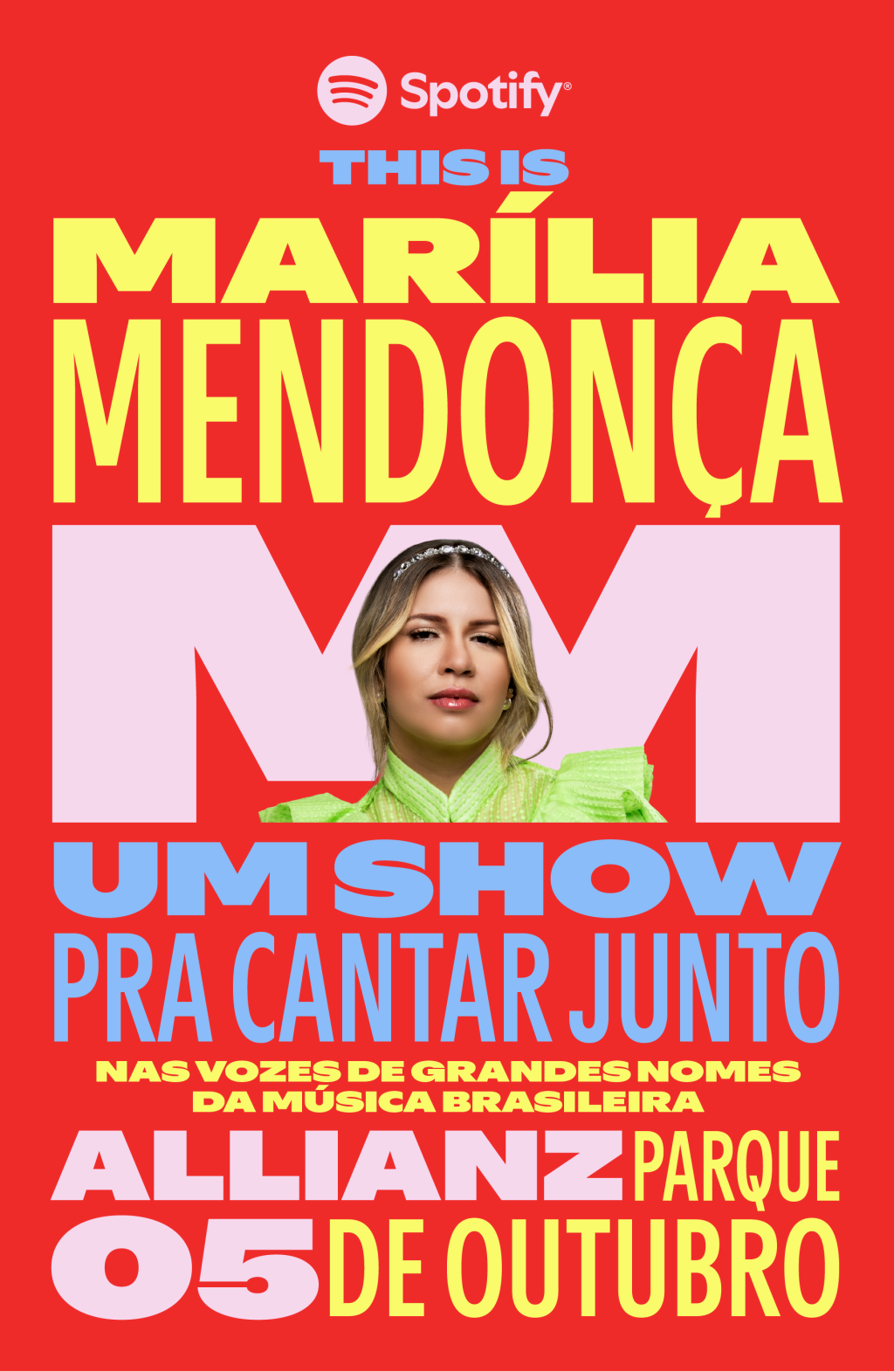 Cartaz do festival This Is Marília Mendonça, do Spotify