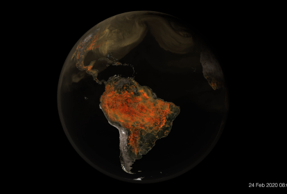 GÁS CARBÔNICO - Nasa: simulação mostra fluxo de CO² pela atmosfera