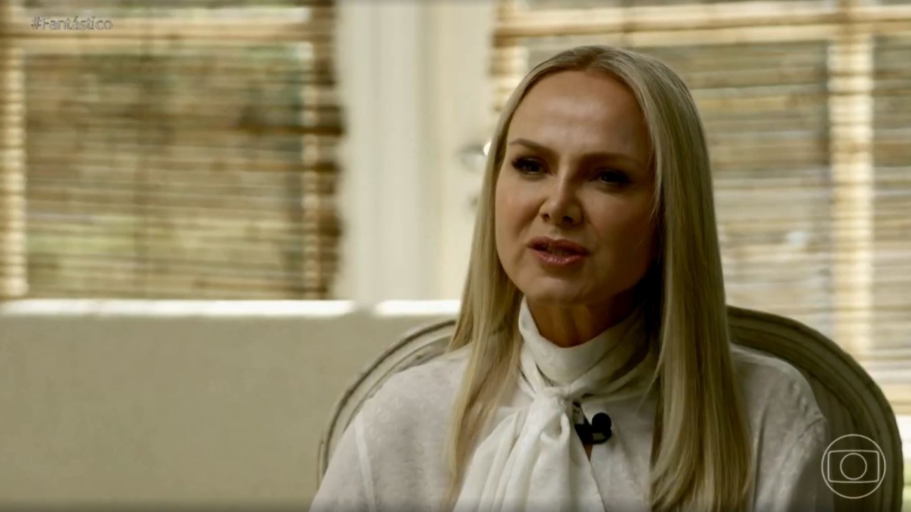 A apresentadora Eliana Michaelichen em entrevista ao Fantástico, da Globo, em 30 de junho de 2024