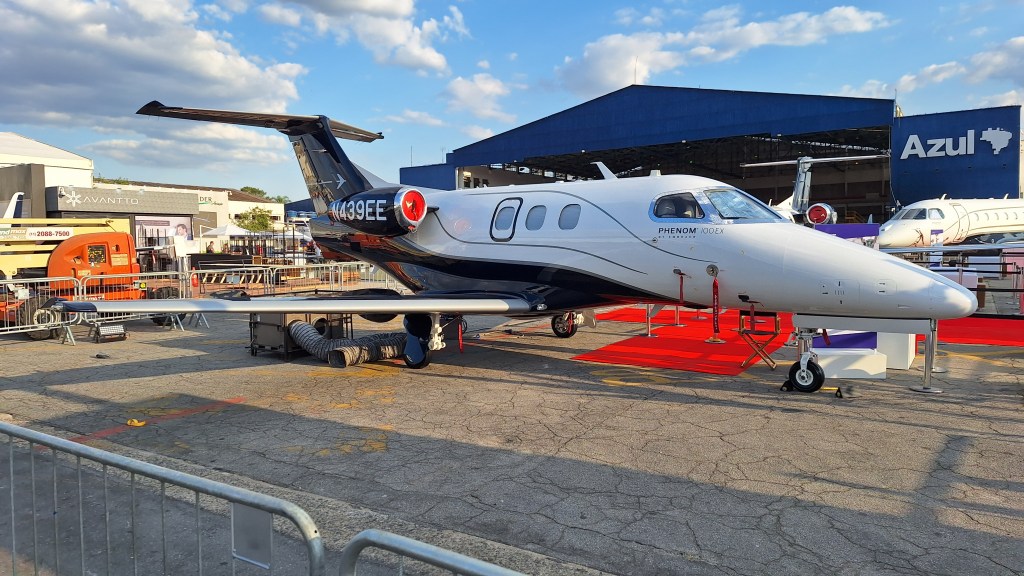 Pátio da 19ª edição da Labace, maior feira de aviação executiva da América Latina