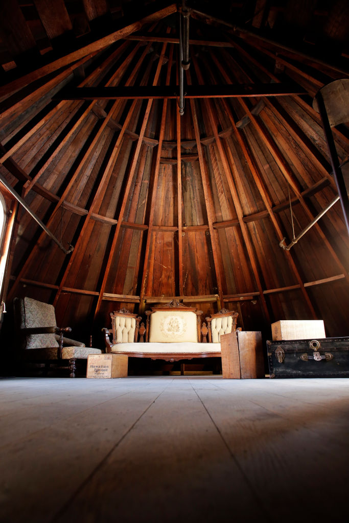 The South Witches Cap room where it is believed that Sarah Winchester held her saences, inside the Winchester Mystery House, where the filming of “Winchester” is taking place, in San Jose, Ca., on Friday May 5, 2017. .