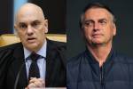 Alexandre de Moraes e Jair Bolsonaro