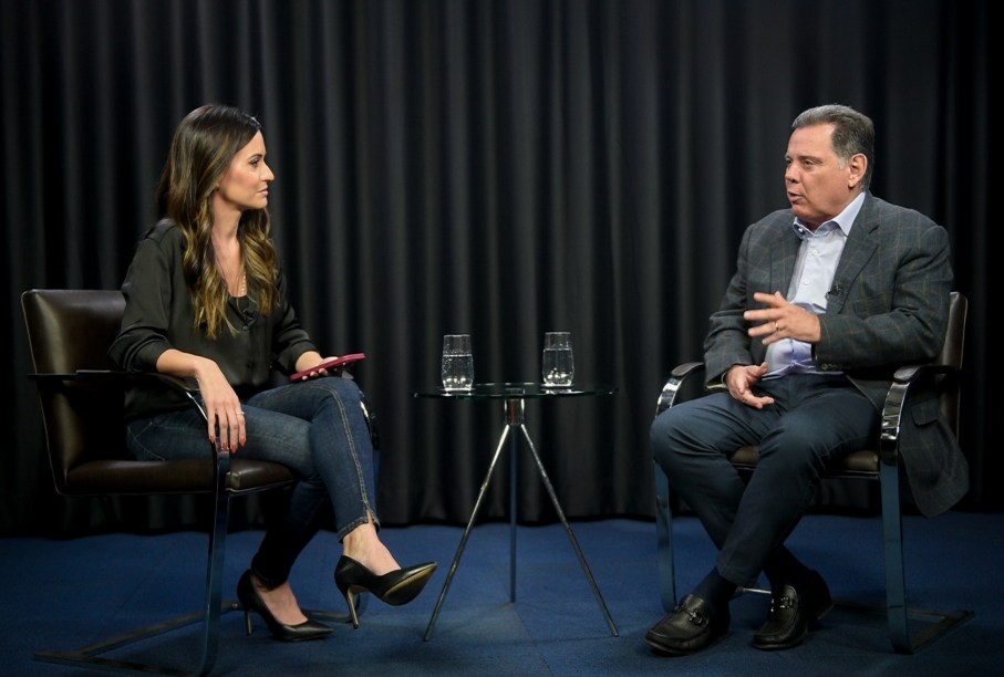 Entrevista da jornalista Marcela Rahal com presidente do PSDB, Marconi Perillo