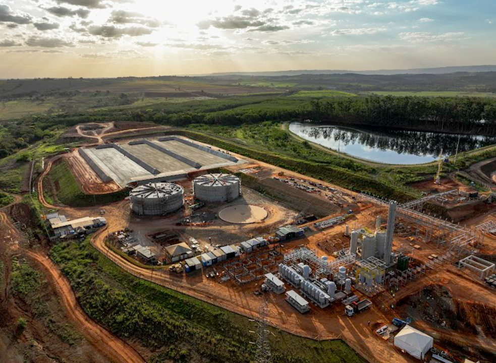 Bioparque de energia Bonfim, estrutura da Raízen em Guariba (SP) que recentemente passou a produzir etanol de segunda geração (E2G), além de açúcar, etanol, biogás e bioenergia