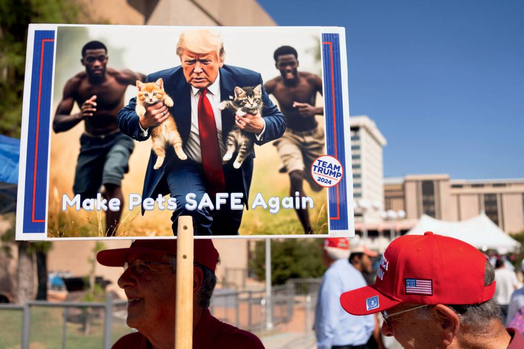 US-VOTE-POLITICS-TRUMP MENTIRA PERIGOSA - Springfield: haitianos estariam comendo pets, diz Trump