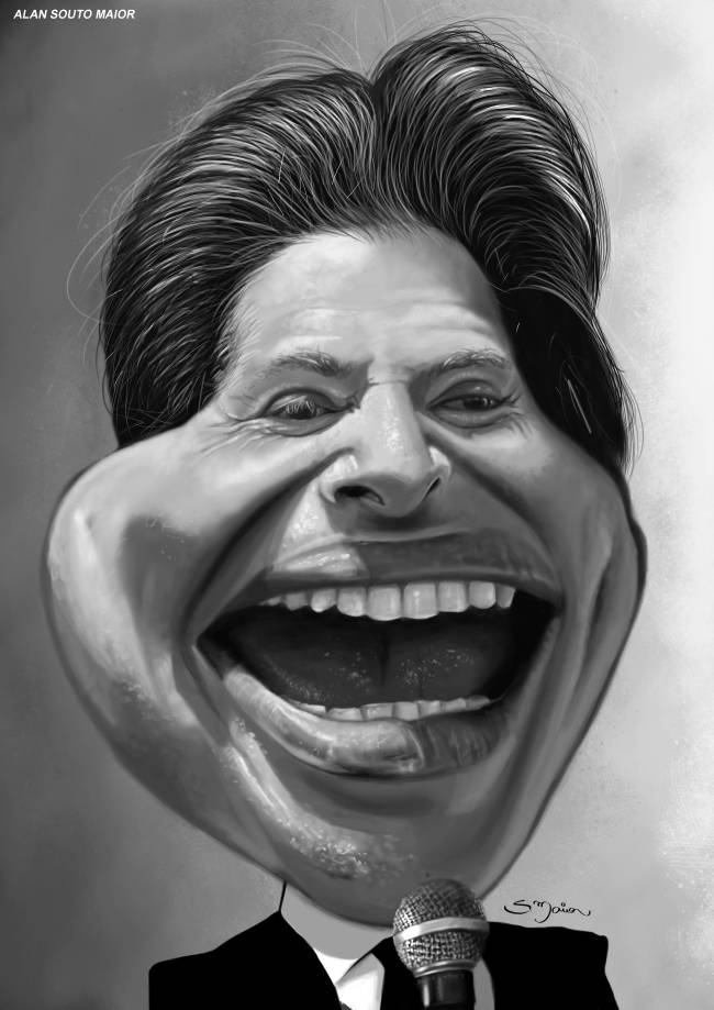 Silvio Santos na arte de Alan Souto Maior