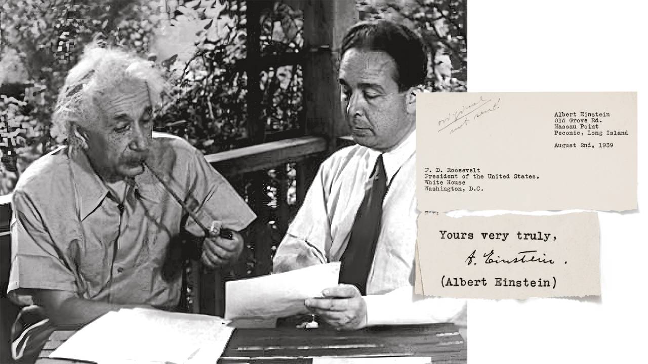 BOMBA - Albert Einstein com o húngaro Leó Szilárd: parceria na carta enviada a Roosevelt, em 1939, sugerindo a deflagração do programa nuclear americano