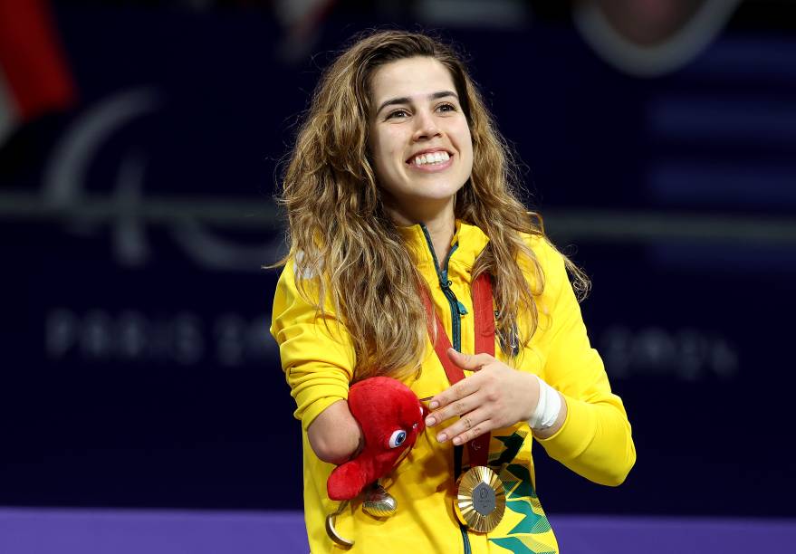 Ana Carolina Moura comemora ouro no taekwondo até 65kg - 30/08/2024