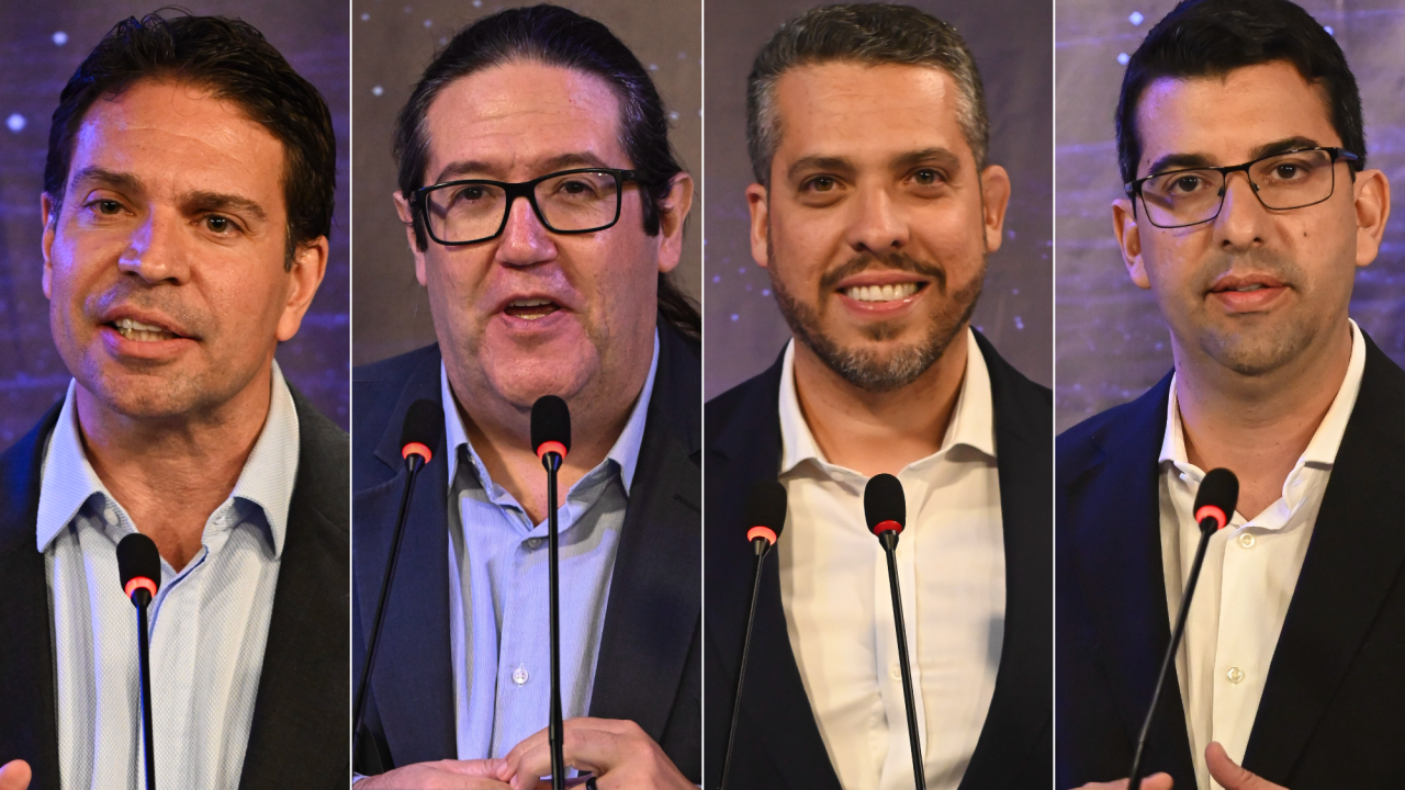 Alexandre Ramagem (PL), Tarcísio Motta (PSOL), Rodrigo Amorim (União) e Marcelo Queiroz (PP) participam do debate VEJA E VOTE entre candidatos a prefeito do Rio