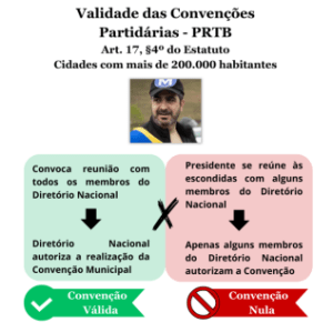 Trecho da ação apresentada pela defesa de Marcos de Andrade contra Leonardo Avalanche, presidente do PRTB