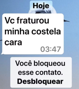 Print de conversa entre Datena e Marçal; apresentador bloqueou o empresário no Whatsapp