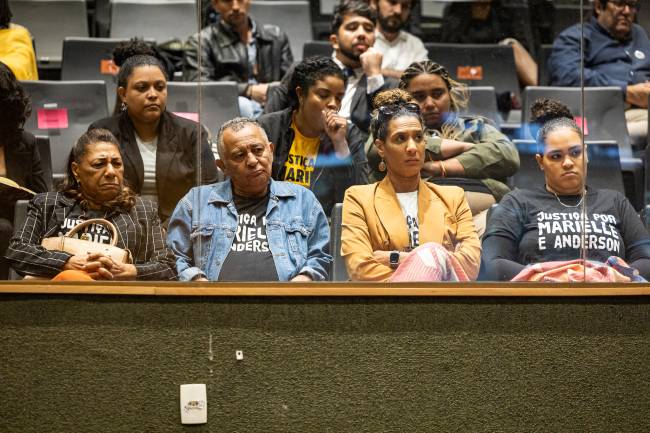 Familiares de Marielle Franco acompanharam o julgamento no Fórum Central do Rio de Janeiro