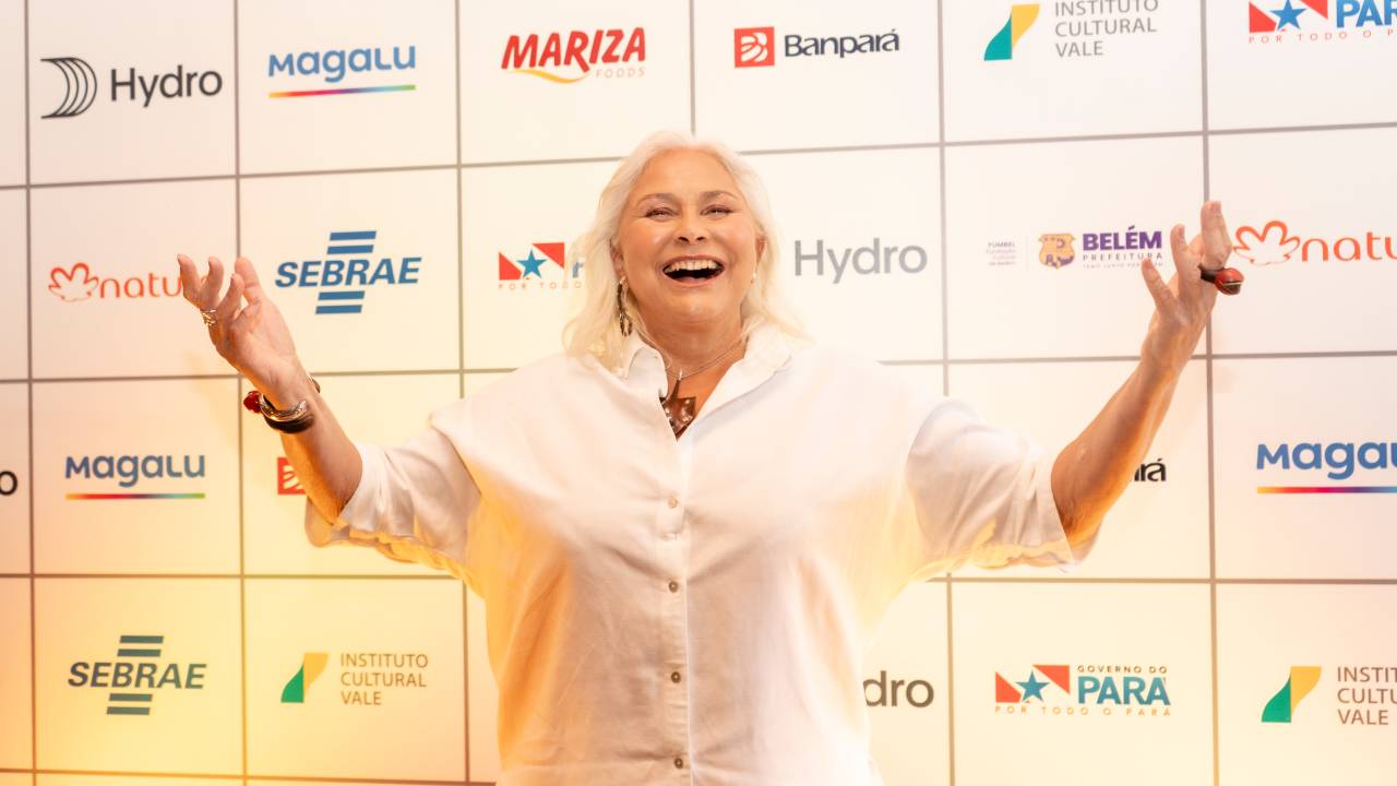 A cantora Fafá de Belém durante evento de divulgação do Varanda de Nazaré em outubro de 2024