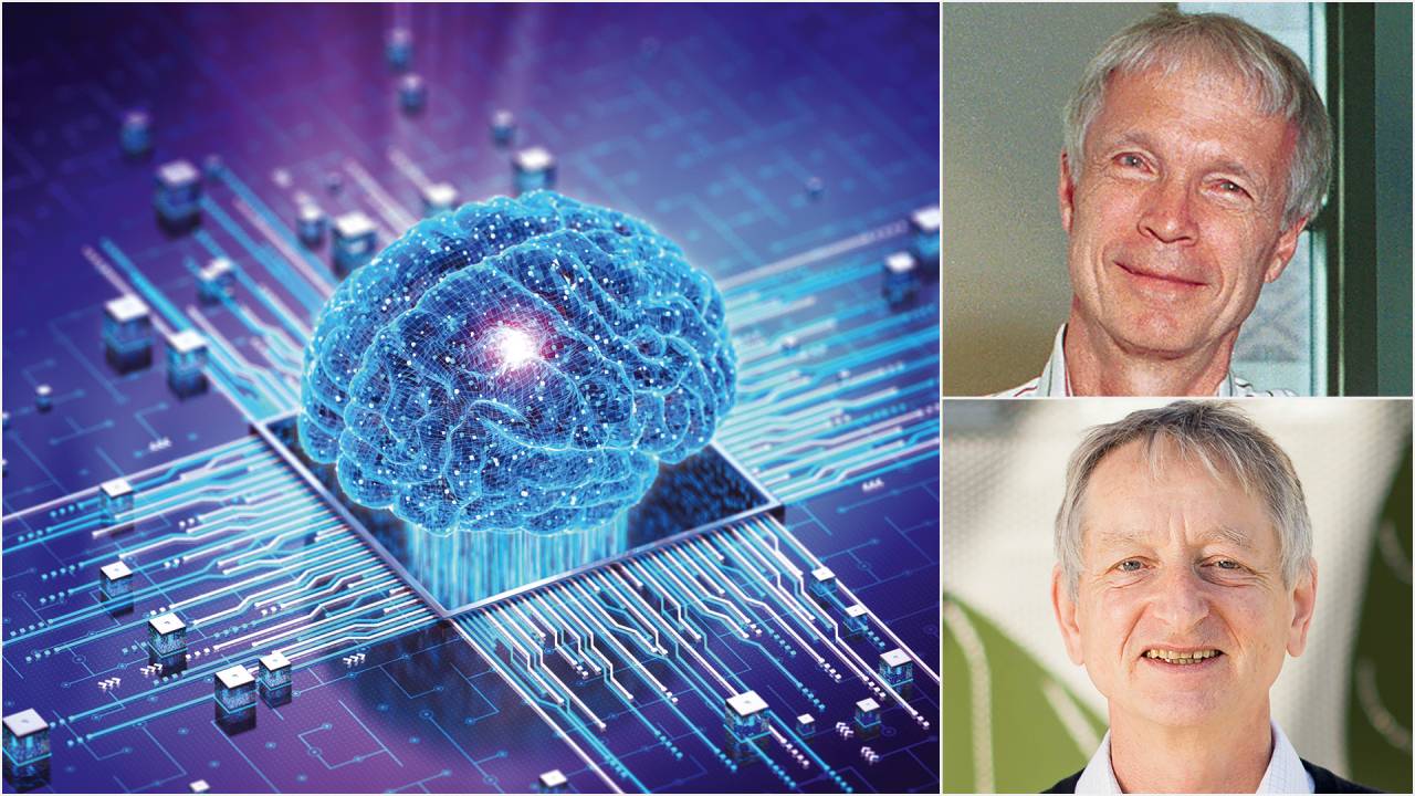 CUIDADO - Hopfield (no alto) e Hinton: o medo de que as novas tecnologias saiam do controle humano