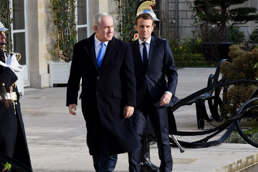Benjamin Netanyahu e Emmanuel Macron