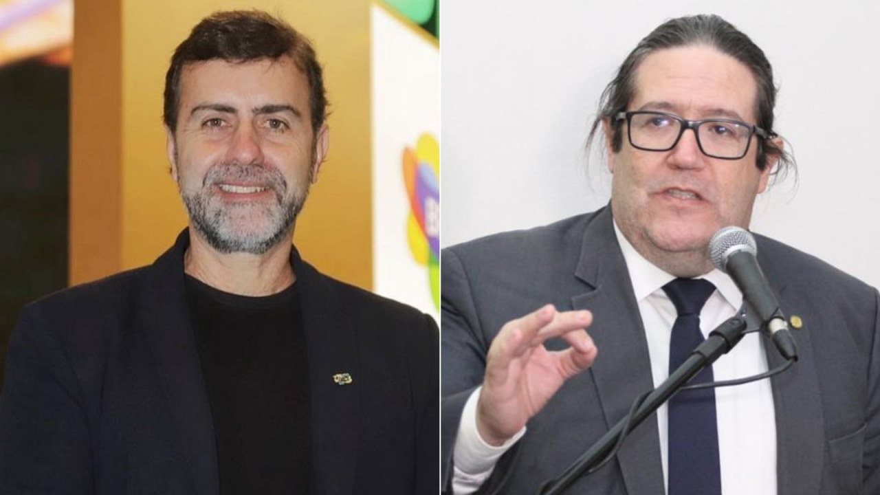 O presidente da Embratur, Marcelo Freixo, e o candidato do PSOL à Prefeitura do Rio, Tarcísio Motta