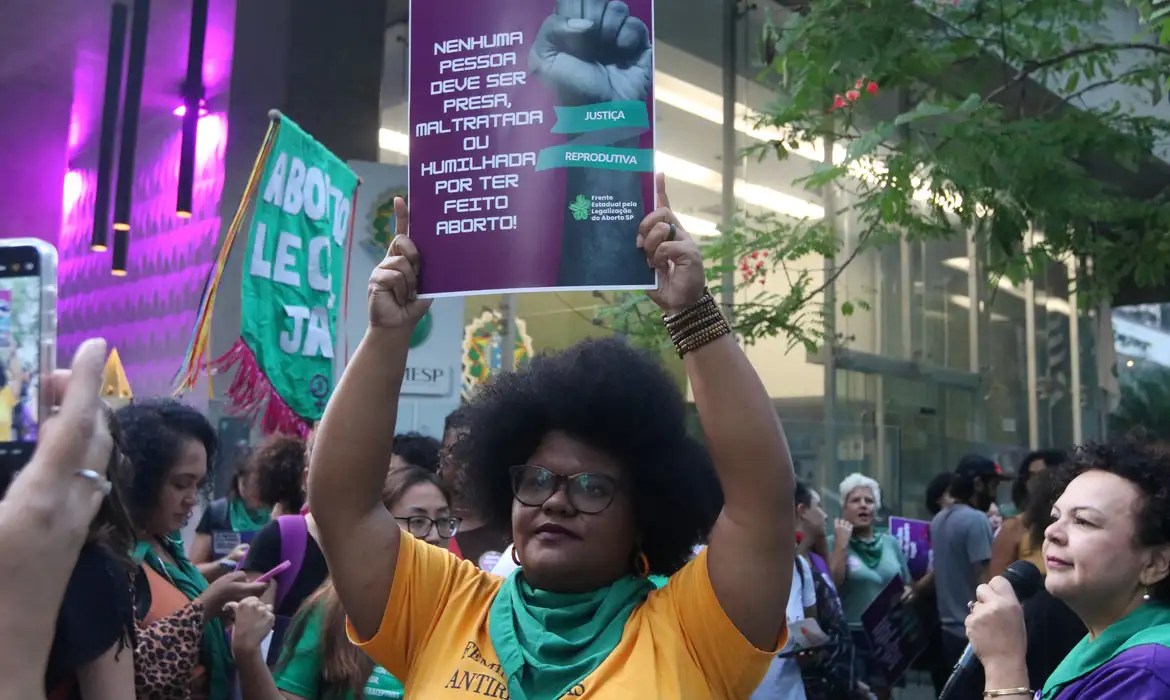 Protesto contra o PL do Estupro, em junho de 2024