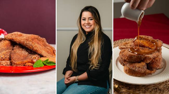 Café Cardin e Millena Sá da Éclair Cafeteria e Bistrô