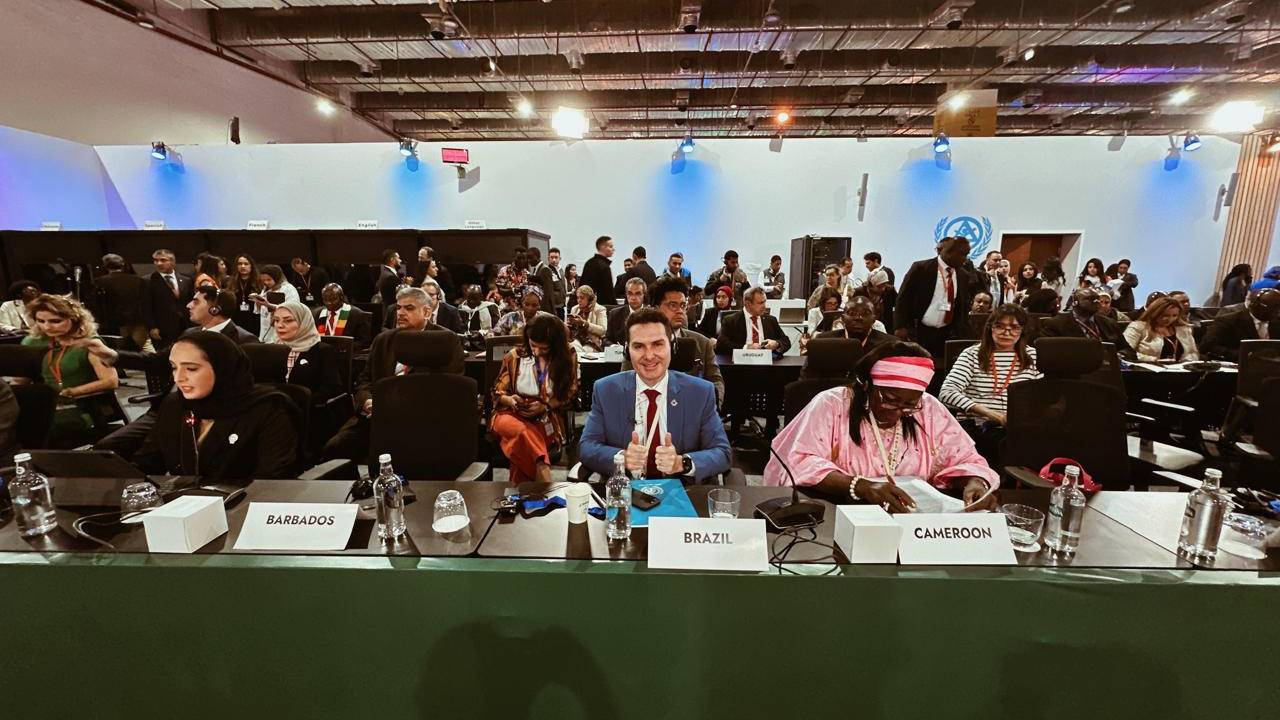 O ministro das Cidades Jader Filho em participação no 12º Fórum Urbano Mundial, no Egito