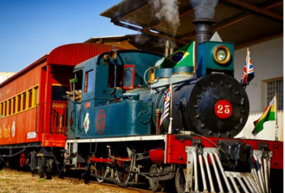 Trem turístido em São Paulo