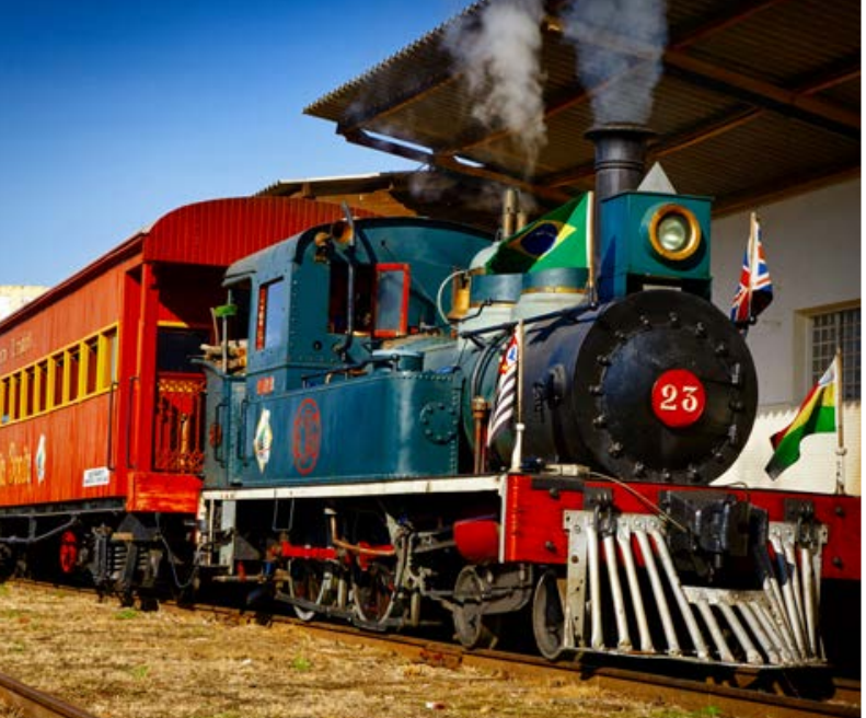 Trem turístido em São Paulo