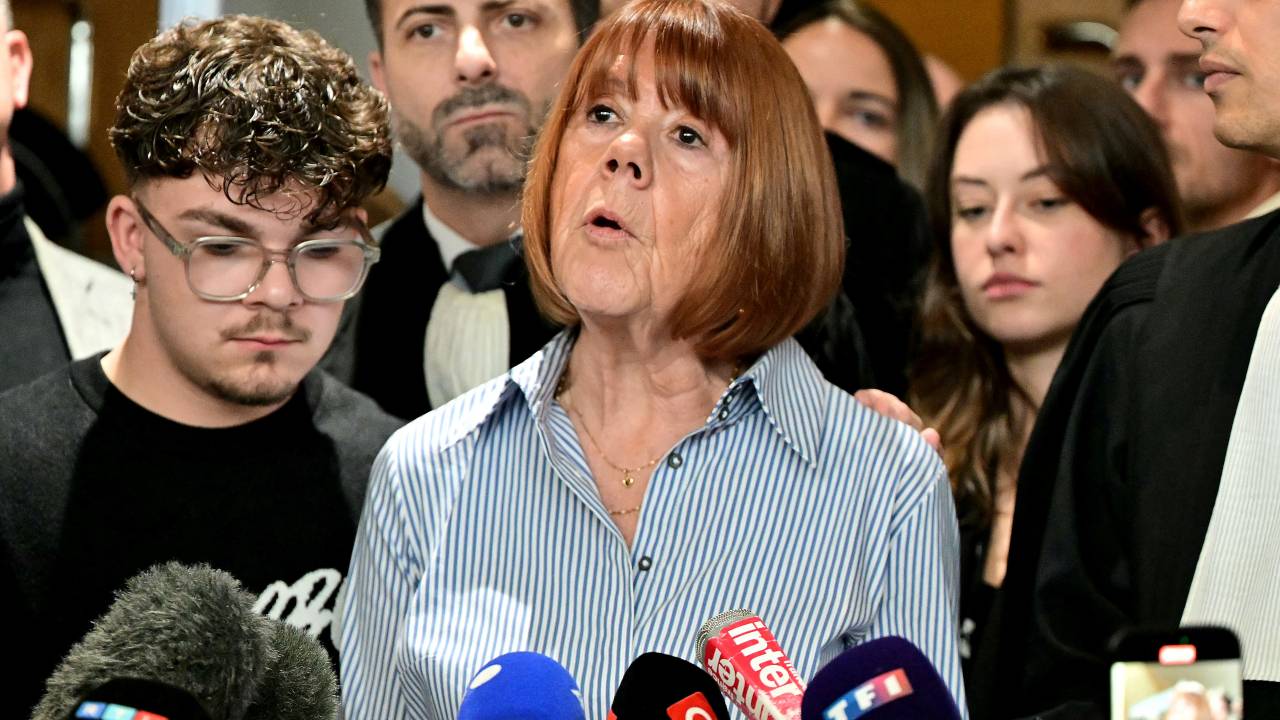 Gisele Pelicot addresses the press as she leaves the courthouse after hearing the verdict of the court that sentenced her ex-husband to the maximum term of 20 years jail for committing and orchestrating her mass rapes with dozens of strangers he recruited online, in Avignon on December 19, 2024. Dominique Pelicot, who had already confessed to the crimes, was earlier found guilty by the court in the southern city of Avignon after an over three-month trial that shocked France and turned his former wife Gisele into a feminist hero. His 50 co-defendants in the case were also convicted by the court, with no acquittals. (Photo by Miguel MEDINA / AFP)