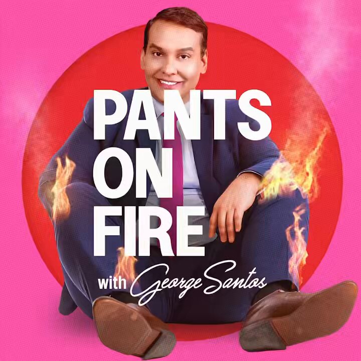 3h-2Ej30xB8pJKsE Capa do podcast de George Santos, lançado em 15 de dezembro.