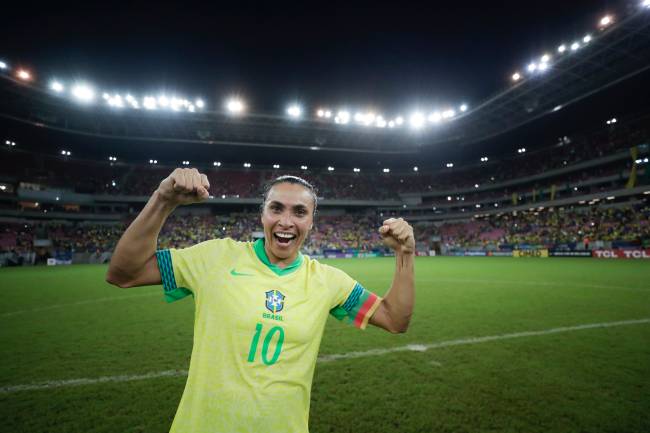 Marta, ganhadora do prêmio Marta de melhor gol marcado por atleta do futebol feminino -