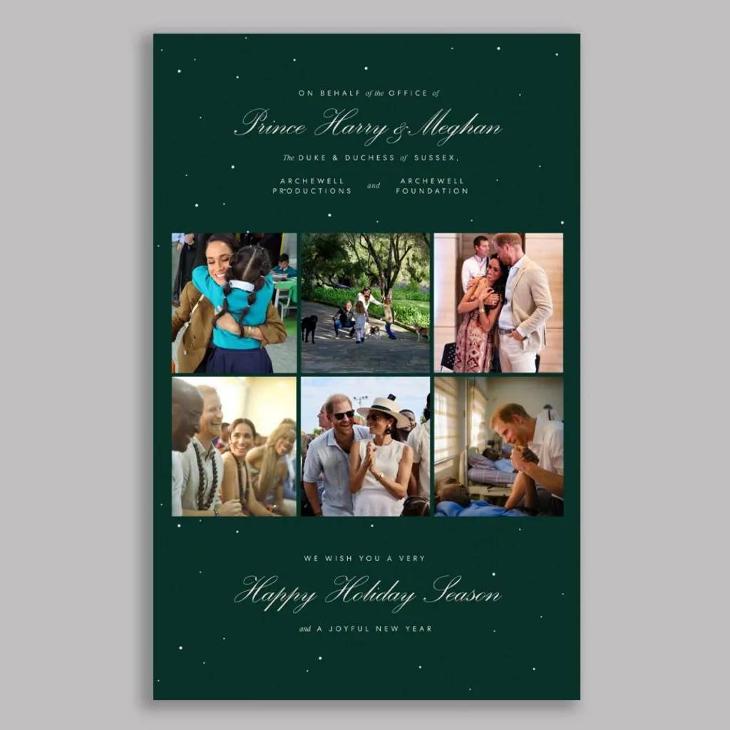 8e601ac0-bc60-11ef-aff0-072ce821b6ab.jpg Sorriso estampado: O cartão de Natal da família do príncipe Harry. 17/12/2024
