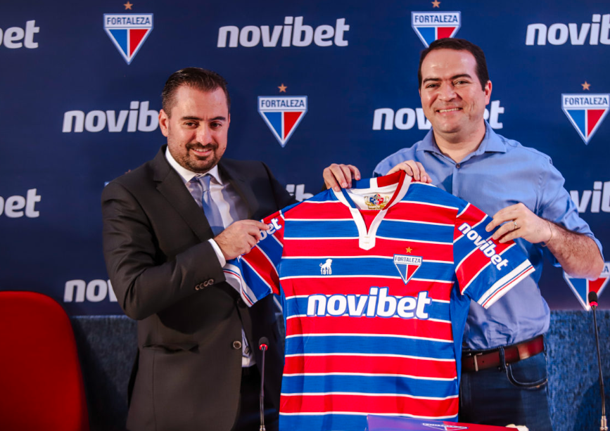Marcelo Paz, CEO do Fortaleza, com patrocinador
