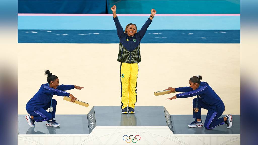 Ode à rainha: os triunfos de Rebeca Andrade na Olimpíada de Paris