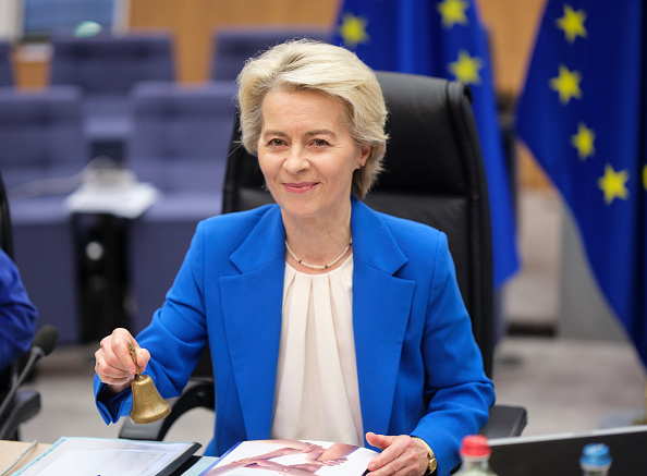 A presidente da Comissão Europeia, Ursula von der Leyen, em Bruxelas. 04/12/2024