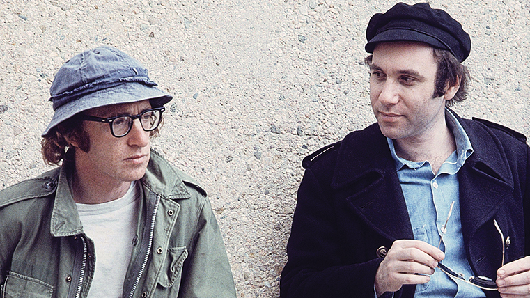 Editorial use only. No book cover usage. Mandatory Credit: Photo by United Artists/Rollins-Joffe/Kobal/Shutterstock (5885334al) Woody Allen, Marshall Brickman Sleeper - 1973 Director: Woody Allen United Artists / Rollins-Joffe USA On/Off Set Woody et les robots