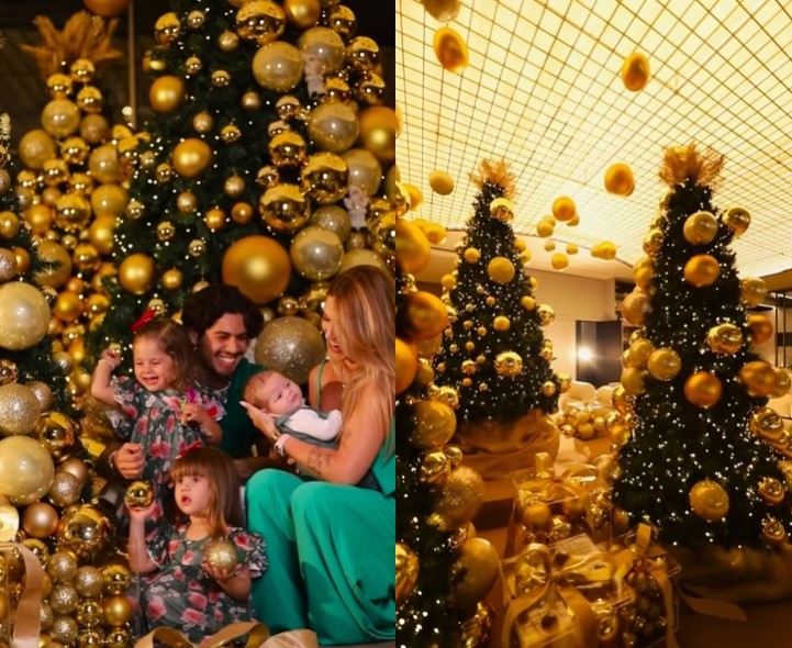 Decoração de Natal na mansão de Virgínia Fonseca e Zé Felipe