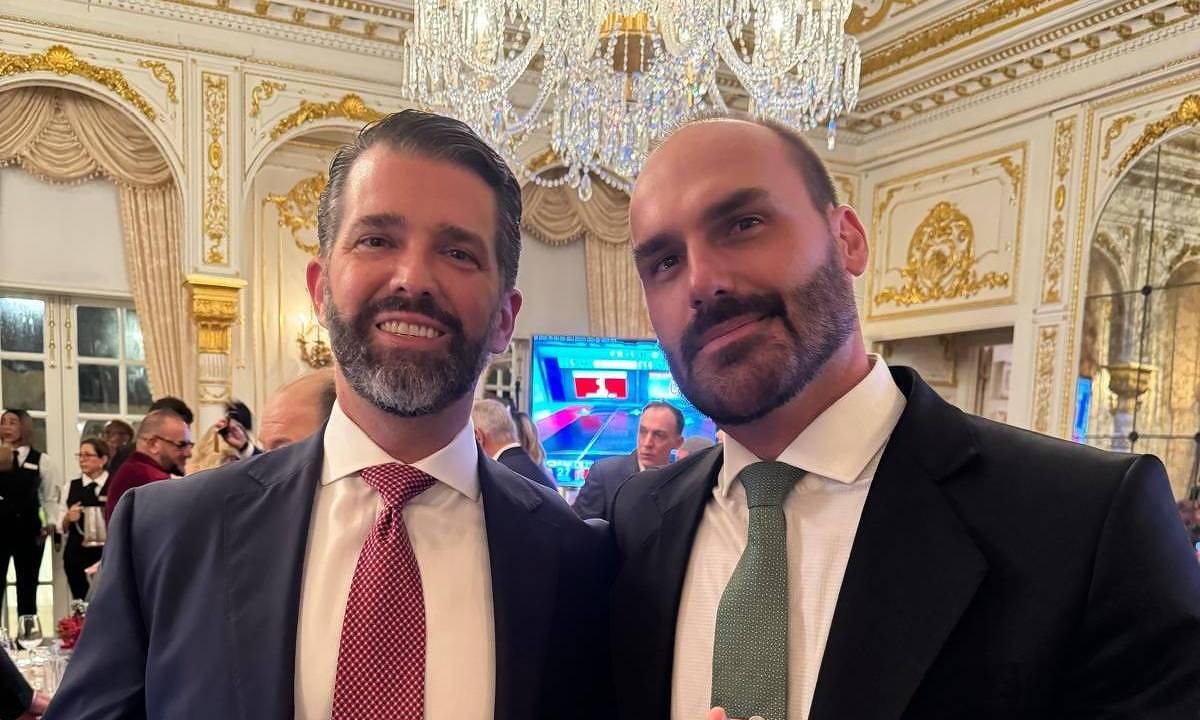 Donald Trump Jr. e Eduardo Bolsonaro (PL-SP)