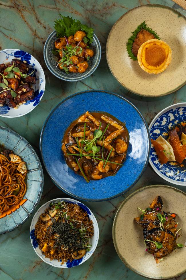 Menu Ano Novo Chinês Menu do ano novo chinês do Song Qi, elaborado pelo chef Ad Yamashita