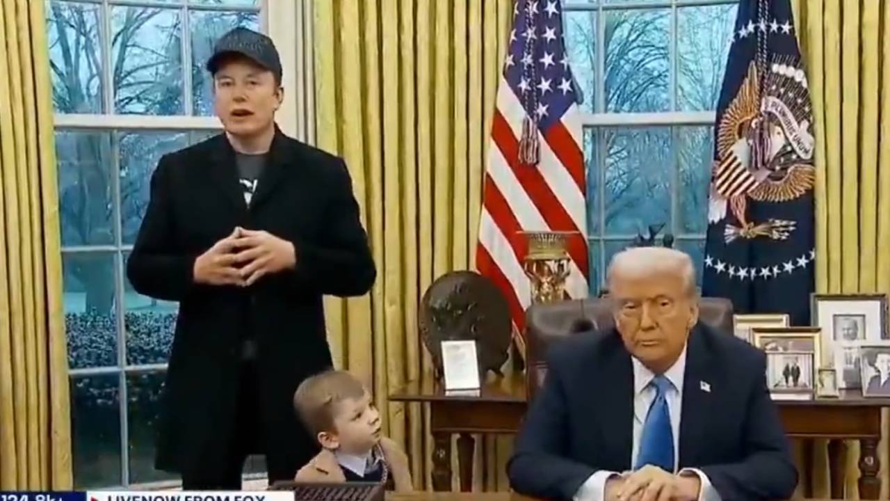 Filho de Elon Musk rouba a cena durante coletiva na Casa Branca