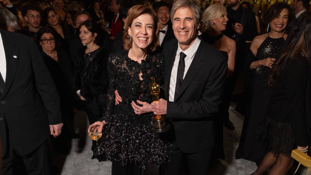 Fernanda Torres e Walter Salles na festa pós-Oscar -