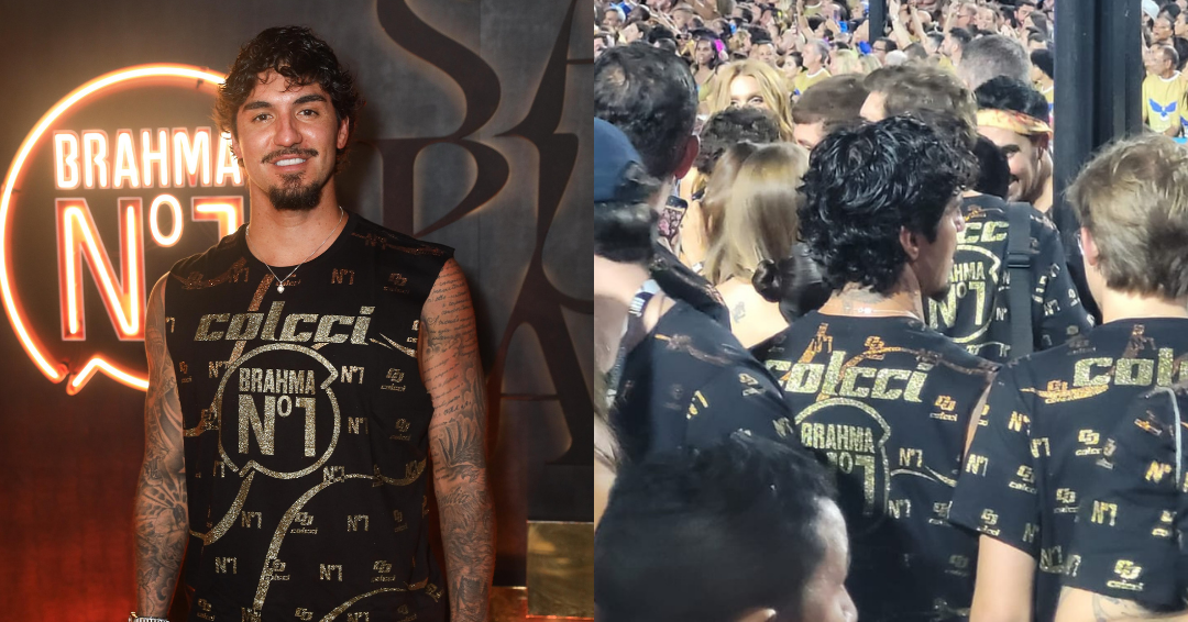 Gabriel Medina em camarote na Marquês de Sapucaí, no Rio de Janeiro. 08/03/2025
